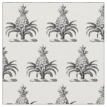 Preppy Heraldic Pineapple Coat of Arms Crest Fabric