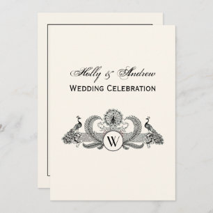 Preppy Heraldic Pineapple Coat of Arms Crest Invitation