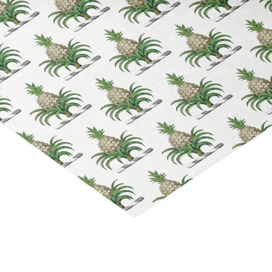 Preppy Heraldic Pineapple Coat of Arms Crest Tissue Paper