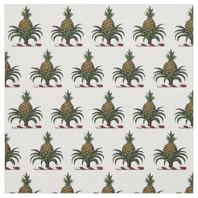 Preppy Heraldic Pineapple Crest Color WT Fabric (Swatch)