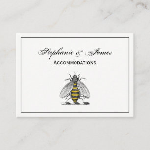 Preppy Heraldic Vintage Bee Coat of Arms Emblem C Business Card