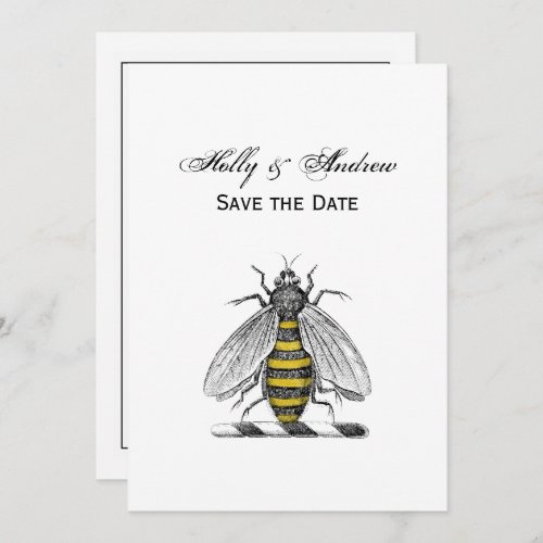 Preppy Heraldic Vintage Bee Coat of Arms Emblem C Invitation