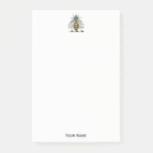 Preppy Heraldic Vintage Bee Coat of Arms Emblem C Post-it Notes