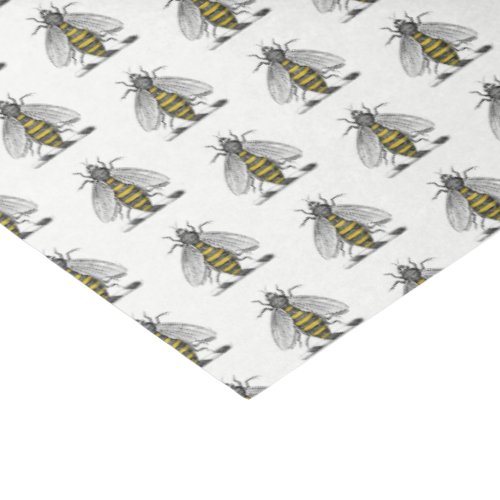 Preppy Heraldic Vintage Bee Coat of Arms Emblem C Tissue Paper