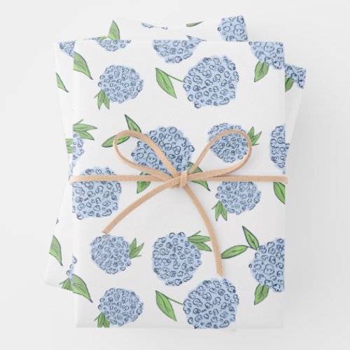 Preppy Hydrangea Gift Wrap