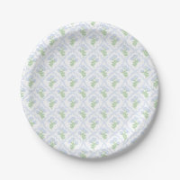 Preppy Hydrangea Watercolor Trellis Editable