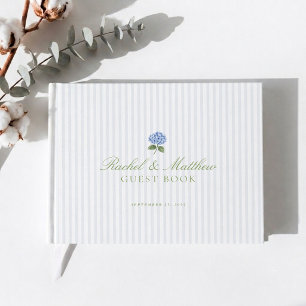 Preppy Hydrangea Wedding Guest Book