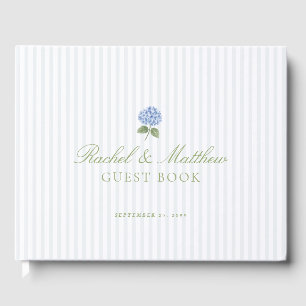 Preppy Hydrangea Wedding Guest Book