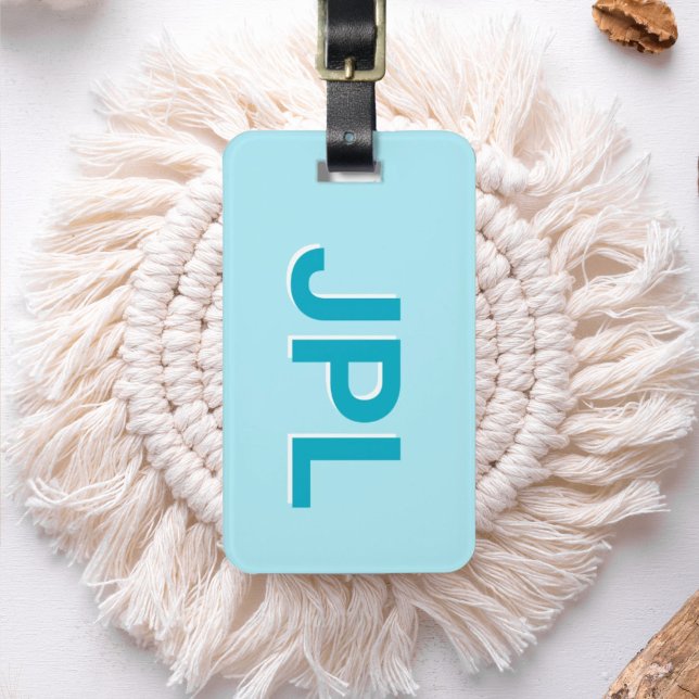 Preppy Initial Monogram Personalized Luggage Tag (Creator Uploaded)
