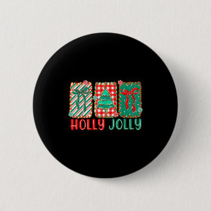 Preppy Joy To The World Xmas Greatest Gift Of All Button