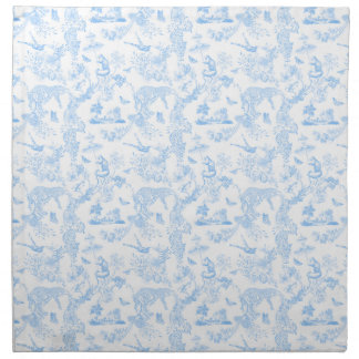 Preppy Jungle Chinoiserie Toile Cloth Napkin