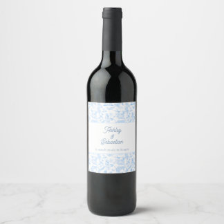 Preppy Jungle Chinoiserie Toile Wine Label