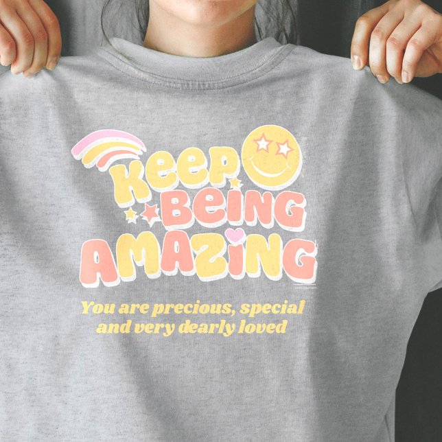 Preppy keep being amazing slogan smilie face T-Shirt (Creator Uploaded)