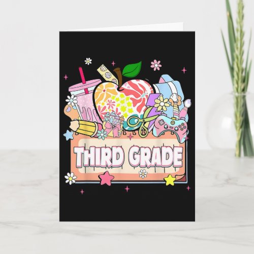 Preppy Kids Third Grade Grad 2025 Preschool 3rd Gr Card