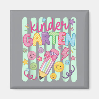 Preppy Kindergarten Back To School Pencil Student Magnet