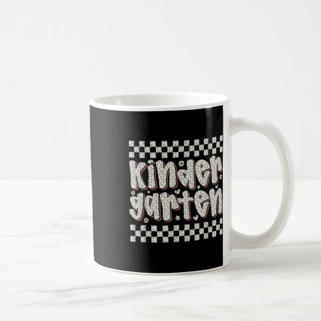 Preppy Kindergarten Back To School Teachers Girls  Coffee Mug (Right)