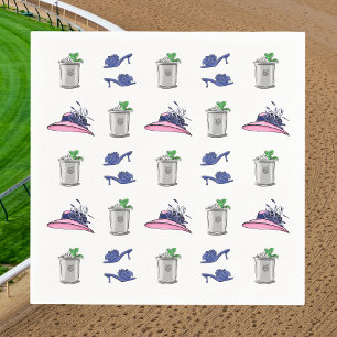 Preppy Ladies Derby Party Blue Heels Hats & Juleps Napkins