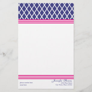 Preppy Lattice Stationery