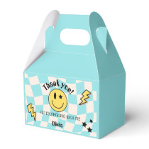 Preppy Light Blue Y2K Retro Birthday Favor Box
