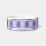 Preppy Lilac Light Purple Diamond Argyle Dog Cat Bowl<br><div class="desc">A fun,  purple argyle patterned dog or cat bowl!</div>