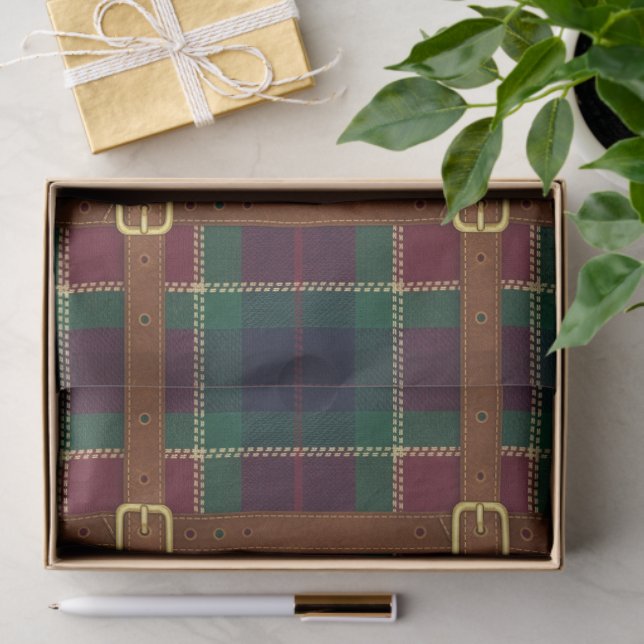 Preppy Lux Christmas Plaid Tissue Paper (Gift)