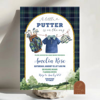 Preppy Luxury Golf Baby Shower Invitation