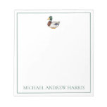 Preppy Mallard Duck Personalized Notepad