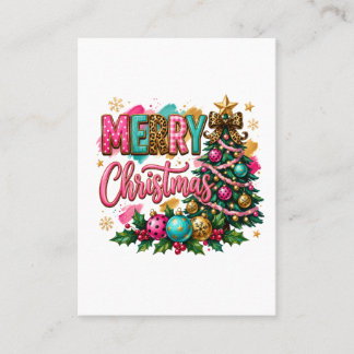 Preppy Merry Christmas Business Card
