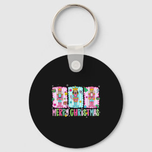 Preppy Merry Christmas Cute Nk Nutcracker Girl Wom Keychain