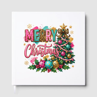 Preppy Merry Christmas Guest Book