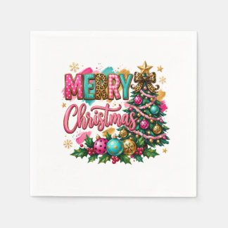 Preppy Merry Christmas Napkins
