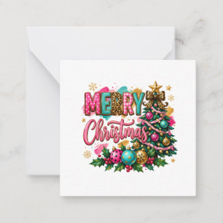 Preppy Merry Christmas Note Card