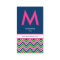 Preppy Monogram Chevron Business Card - Pink/Navy