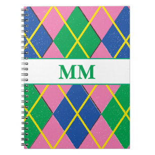 Preppy Monogram Initial Notebook