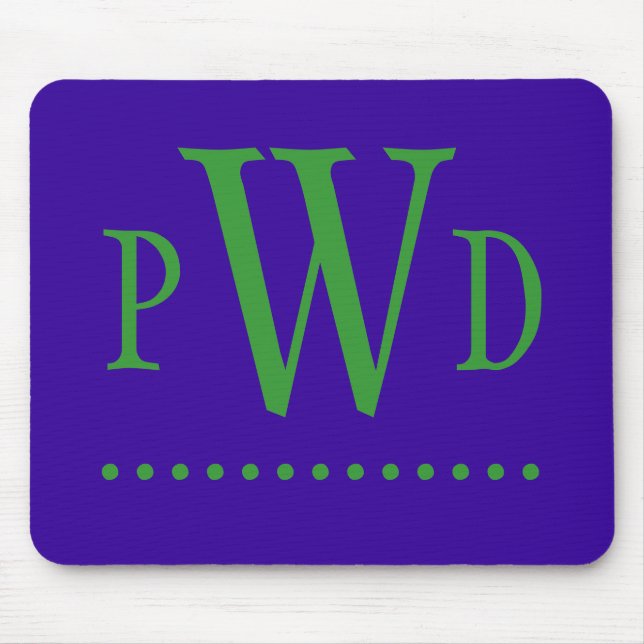 Preppy Monogram Mousepad (Front)