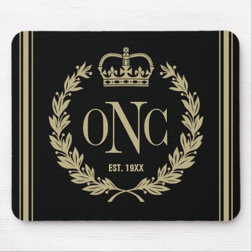 Preppy Monogrammed Logo Mouse Pad