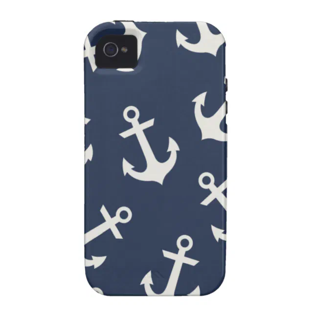 Preppy Nautical Anchor IPHONE 4 4S Case Cover | Zazzle