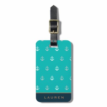 Preppy Nautical ⎢Monogram Luggage Tag Preppy Nautical ⎢Monogram Luggage Tag
