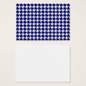Preppy Navy Blue and White Houndstooth Pattern (Front & Back)
