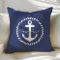Preppy Navy Blue & White Nautical Anchor Monogram