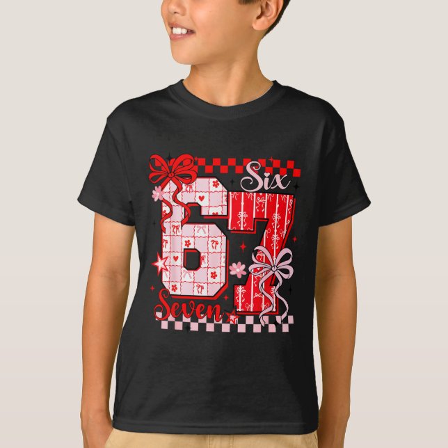 Preppy Nk Valentine 67 Six Seven Meme Valentines D T-Shirt (Front)