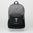 Preppy Nurse Medical Caduceus Black Grey Name Port Authority® Backpack Preppy Nurse Medical Caduceus Black Grey Name Port Authority® Backpack