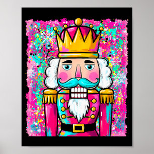 Preppy Nutcracker Merry Christmas Xmas Pajamas Wom Poster