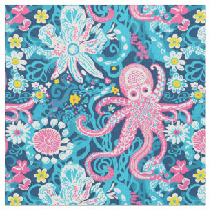 Preppy Octopus Garden Fabric