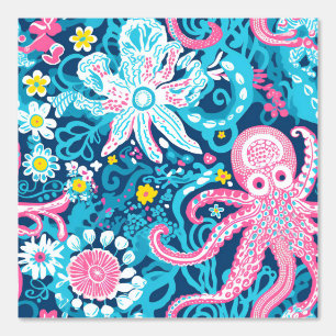 Preppy Octopus Garden Wallpaper