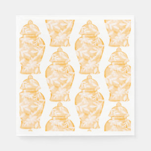 Preppy orange ginger jar Thanksgiving Napkins
