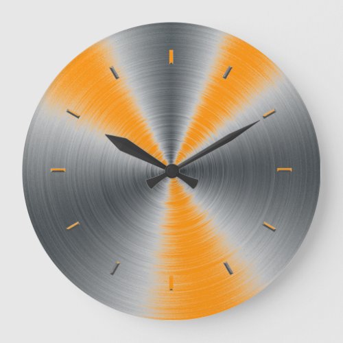 Preppy Orange Tone Color Matching Large Clock