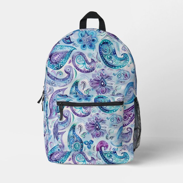 Preppy Paisley Backpack (Front)