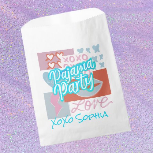 Preppy Pajama Party Favor Bag