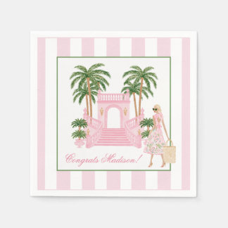 Preppy Palm Beach Bridal / Bachelorette Party Napkins